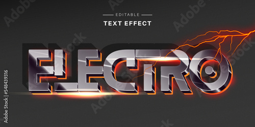 Metal Glowing Text Effect Mockup