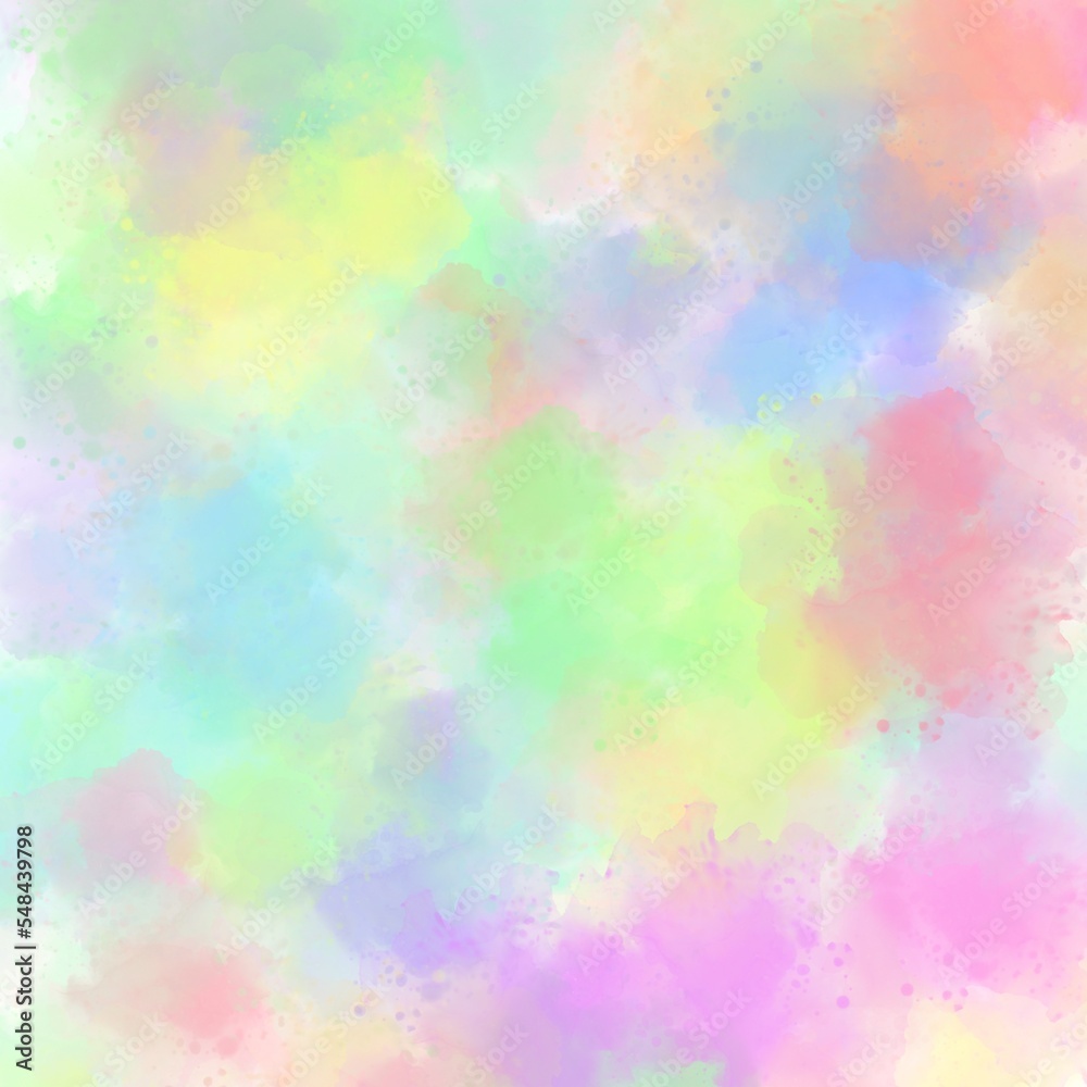 Watercolor Rainbow Splash Background