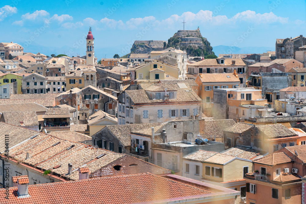 View of old town of Kerkyra, Corfu