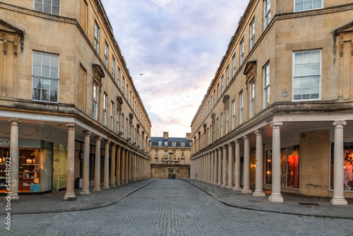 Beautiful historical city of Bath in England UK, captured at sunset 