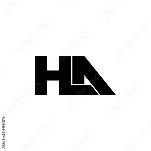 HLA letter monogram logo design vector