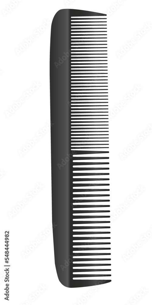 Vector realistic barber comb. The concept of a beauty salon and self-care Vector realistic barber comb. The concept of a beauty salon and self-care