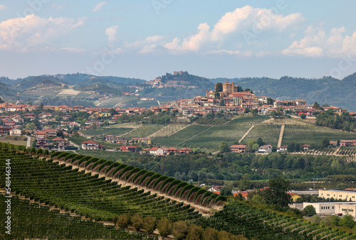 Langhe vineyards near Grinzane Cavour. Unesco Site, Piedmont, Italy photo