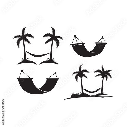 hammock icon vector illustration logo template.