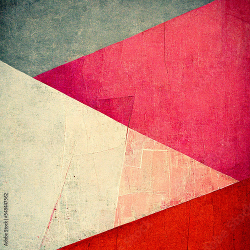 Abstract contemporary modern watercolor art. Minimalist pink and grey shades illustration.