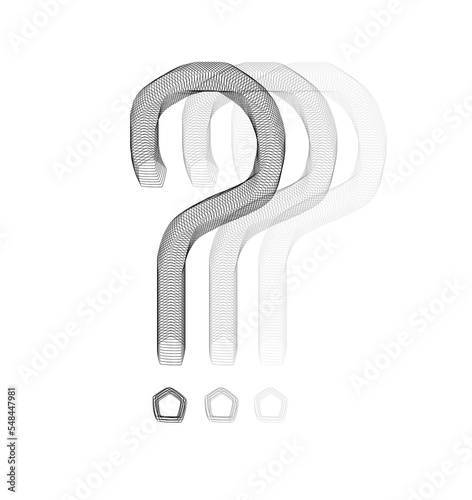 question mark on white background close up