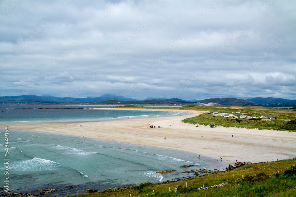 Narin Strand seen from the viewpoint in Portnoo, County Donegal - Ireland
