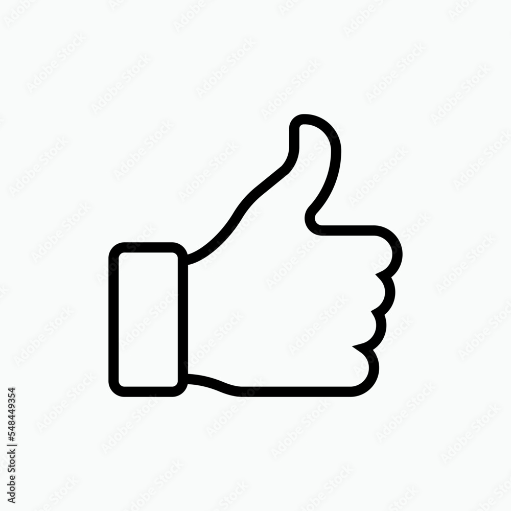 Thumb Up Icon. Agree or Like. Recommended or Good Symbol - Vector. Thumb Up Icon. Agree or Like. Recommended or Good Symbol - Vector.