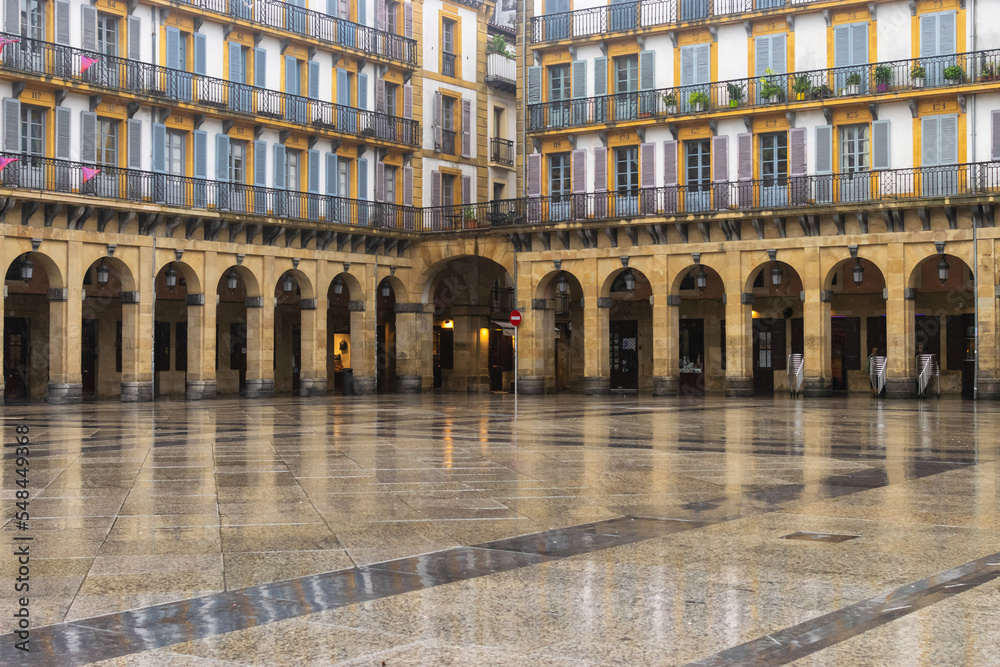 Fototapeta premium Constitution Plaza. Donostia-San Sebastian