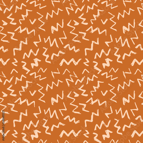 Vector Seamless Hand Drawn Scribble Pattern. Minimal Artistic Sketch Endless Print.