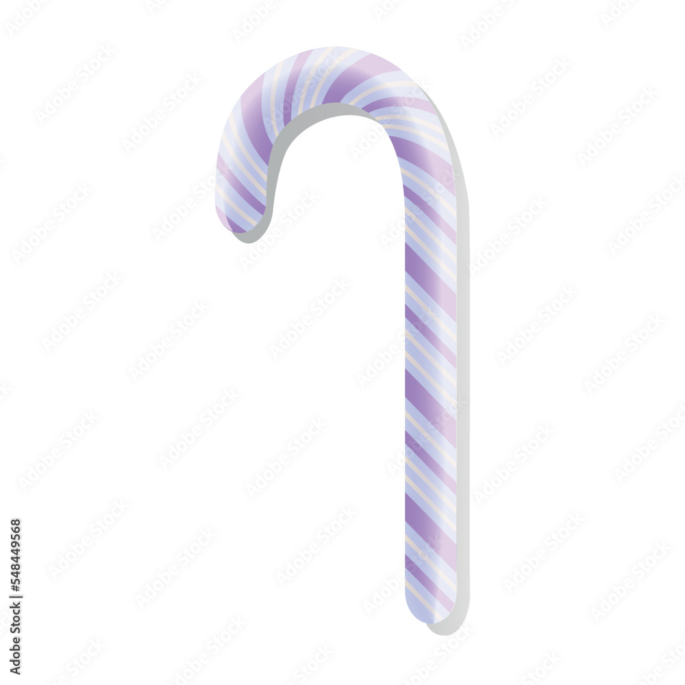 Sweet Christmas candy cane on white background Sweet Christmas candy cane on white background