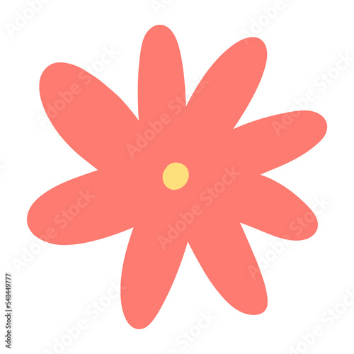 Orange Flower Petal Art Illustration