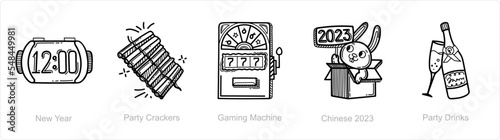 new year, party crackers