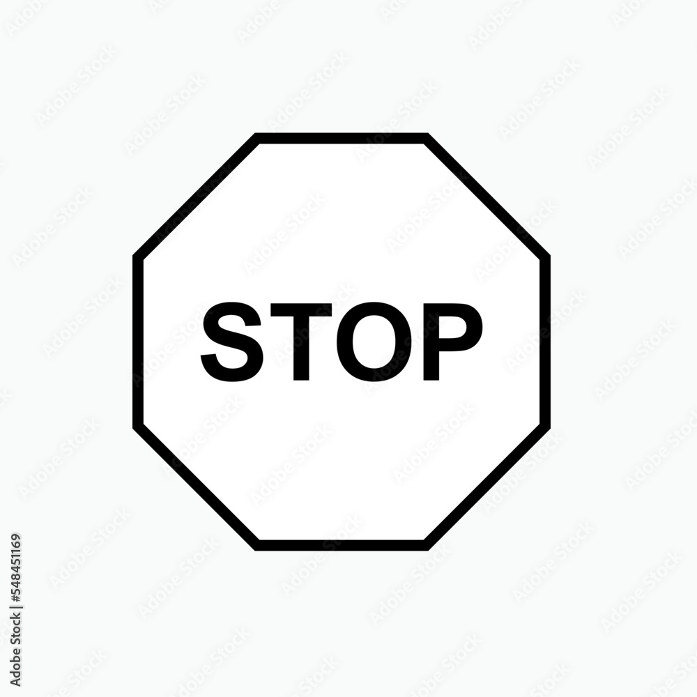 Stop Icon - Vector Sign and Symbol for Design, Presentation, Website or Apps Elements Stop Icon - Vector Sign and Symbol for Design, Presentation, Website or Apps Elements