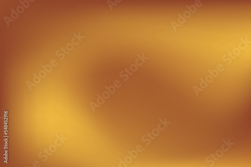 Gold abstract blurred gradient background. Vector illustration.