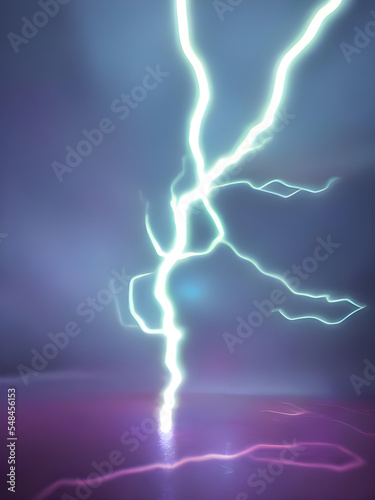 Energy, abstract lightning, impact, power