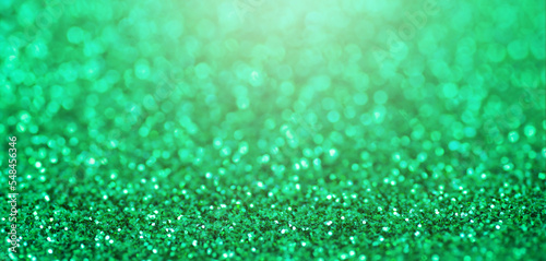 Tablou pe pânză banner abstract background green color bokeh shine