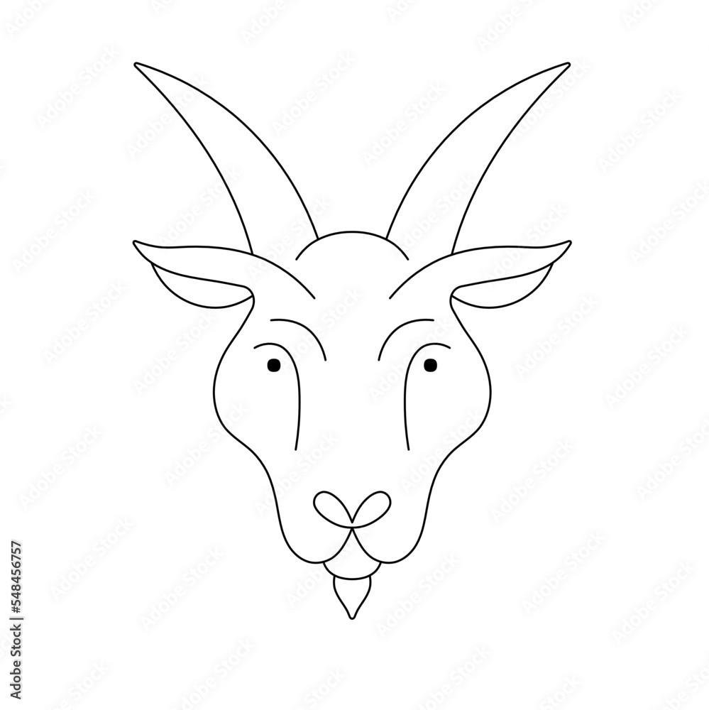 Cute cartoon vector illustration of a goat 29155634 Vector Art at Vecteezy