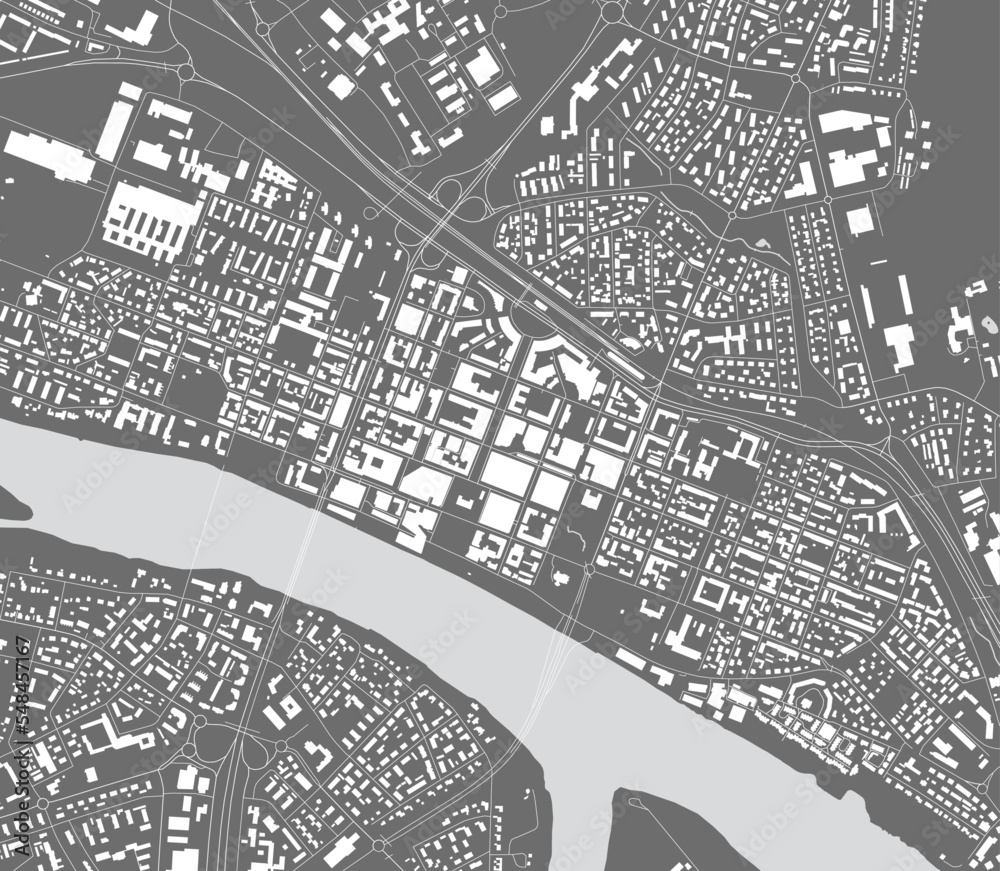 Obraz premium map of the city of Umea, Sweden