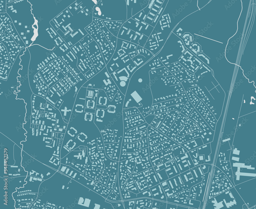 Obraz premium map of the city of Vantaa, Finland