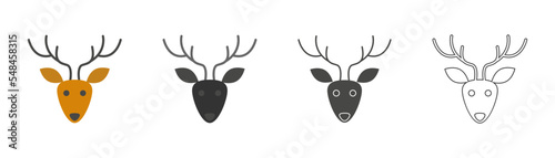 Christmas deer sets. Vector illustration.