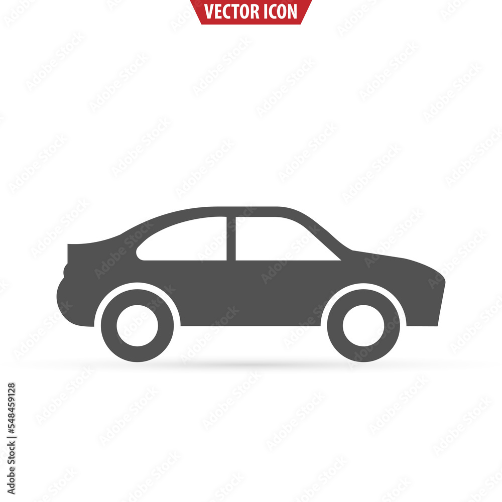 Car flat icon. Transport concept. Vector illustration isolated on a white background.