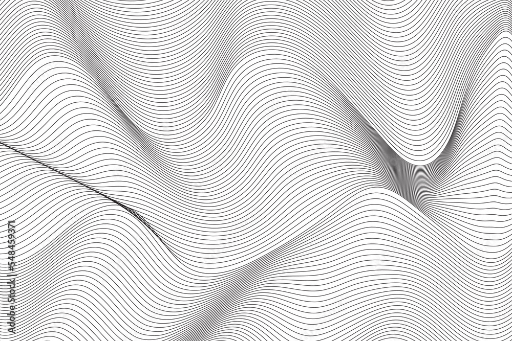 Blend liens design on white background. Digital frequency track equalizer. Vector illustration, Wavy stylized it make using blend tool. Blend liens design on white background. Digital frequency track equalizer. Vector illustration, Wavy stylized it make using blend tool.