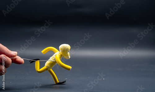 Tablou pe pânză Process of running stopmotion