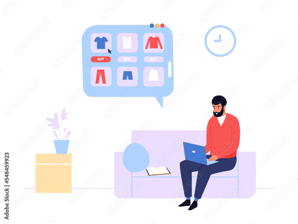 People buying in online shop, shopping sit at home People buying in online shop, shopping sit at home