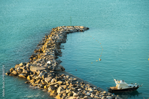 Fototapeta Naklejka Na Ścianę i Meble -  Jetty of rocks on the sea