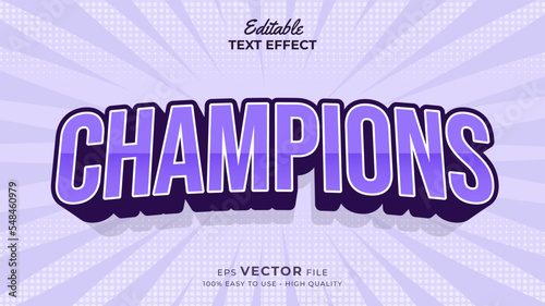 Editable text style effect - sports text effects style illustration