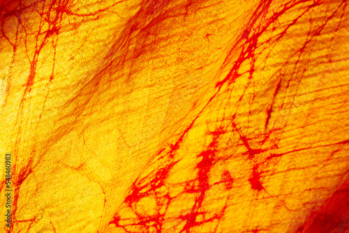 Colorful fabric swatch close up