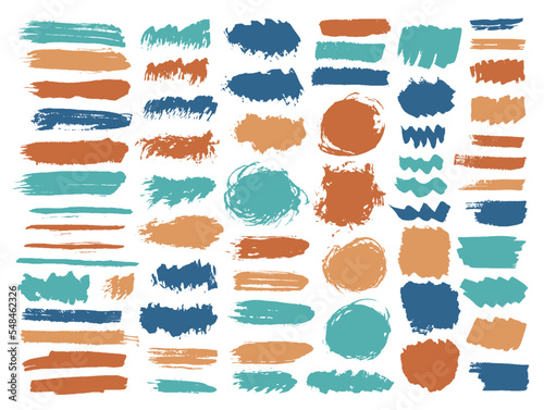 Acrylic muddy daub vector bundle. Freehand inkblot streak vintage elements. Splat splash web banner backdrop pack. Brush stroke watercolor spots design.
