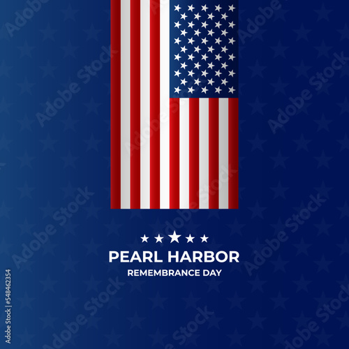 Pearl Harbor Remembrance day. Suitable for Social media post, Poster, Flyer, Banners, campaign and greeting card. Vector illustration EPS 10.