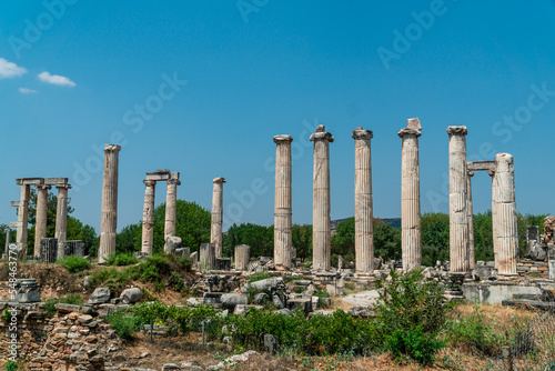 Ruins of aphrodisia in turkey after the passage of time