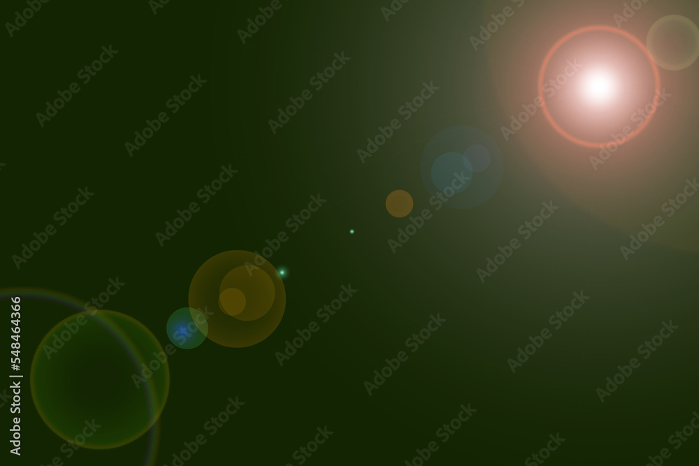 Light from the lens flare background. Light from the lens flare background.