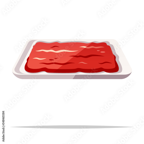 Ground beef vector isolated illustration