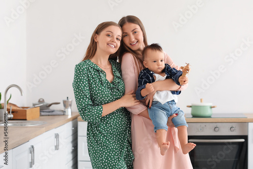 Lesbian couple and their li...
