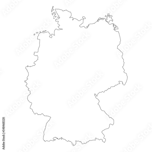 Germany map icon  geography blank concept  isolated graphic background vector illustration