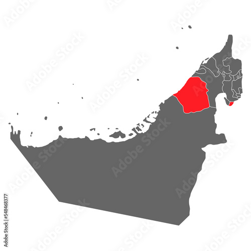 United arab emirates map Dubai, geography blank concept, graphic background vector illustration