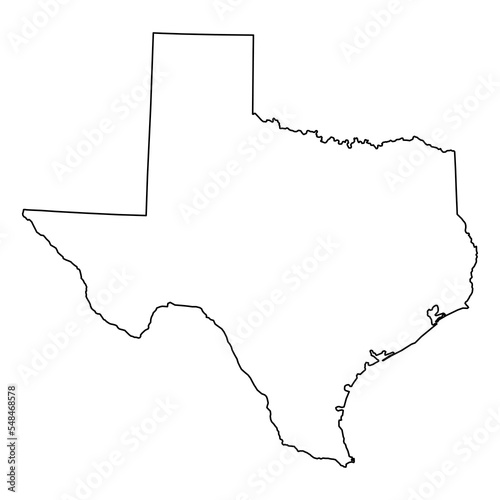 Texas map shape, united states of america. Flat concept icon symbol vector illustration