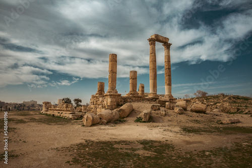 Fotobehang Roman citadel in Amman