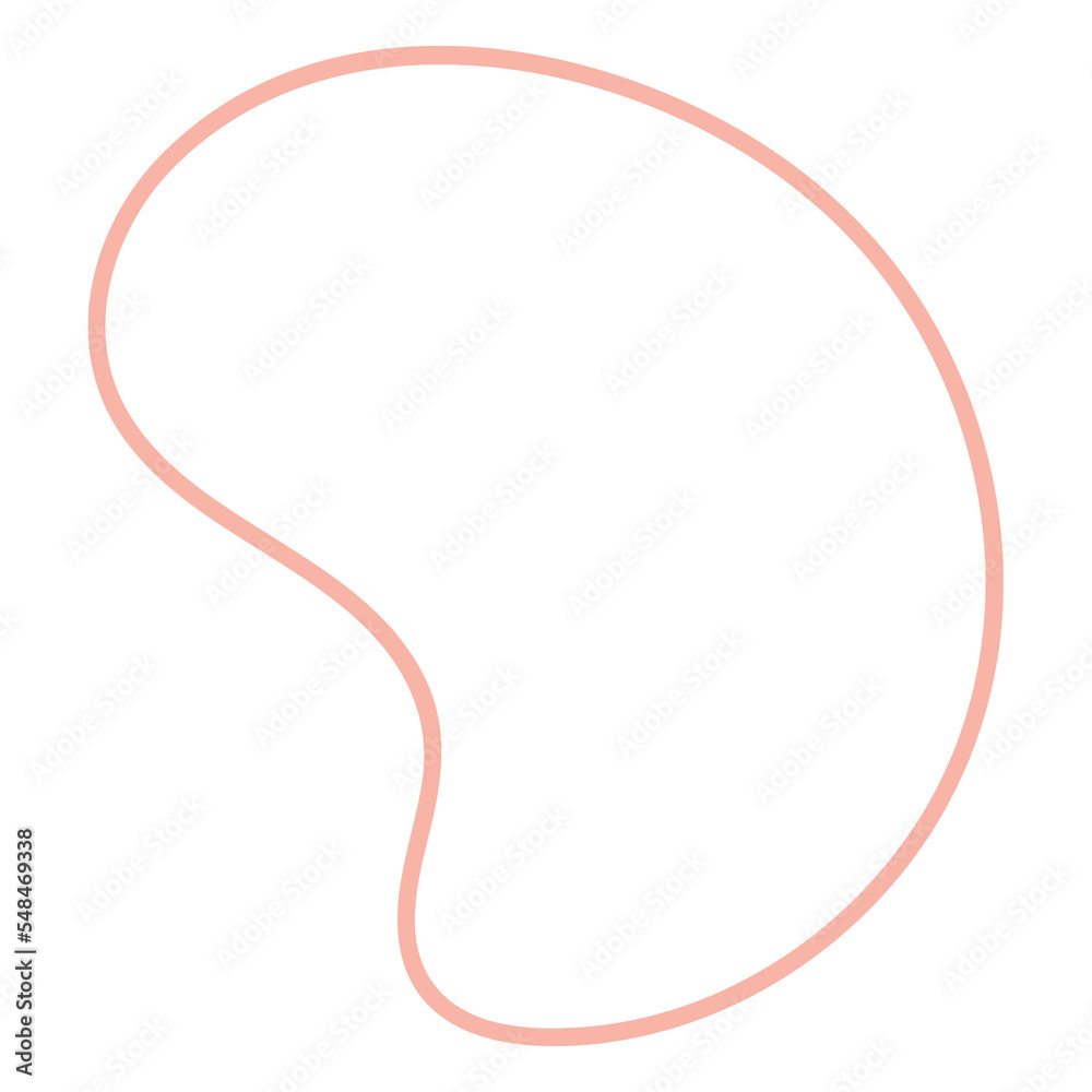 Abstract line organic shape, decorative element in boho style Abstract line organic shape, decorative element in boho style