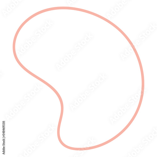 Abstract line organic shape, decorative element in boho style
