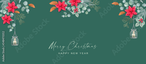 Merry Christmas and Happy New Year banner