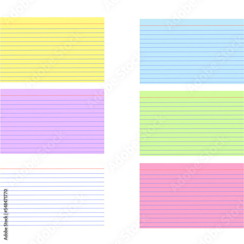 Assorted Colors Blank Index Cards 6 Pack