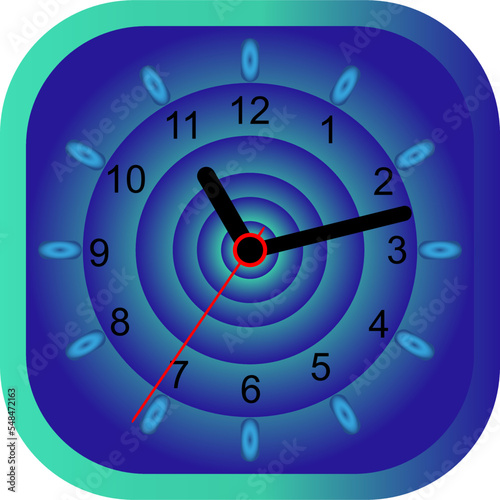 Simple vector clock with gradient colors