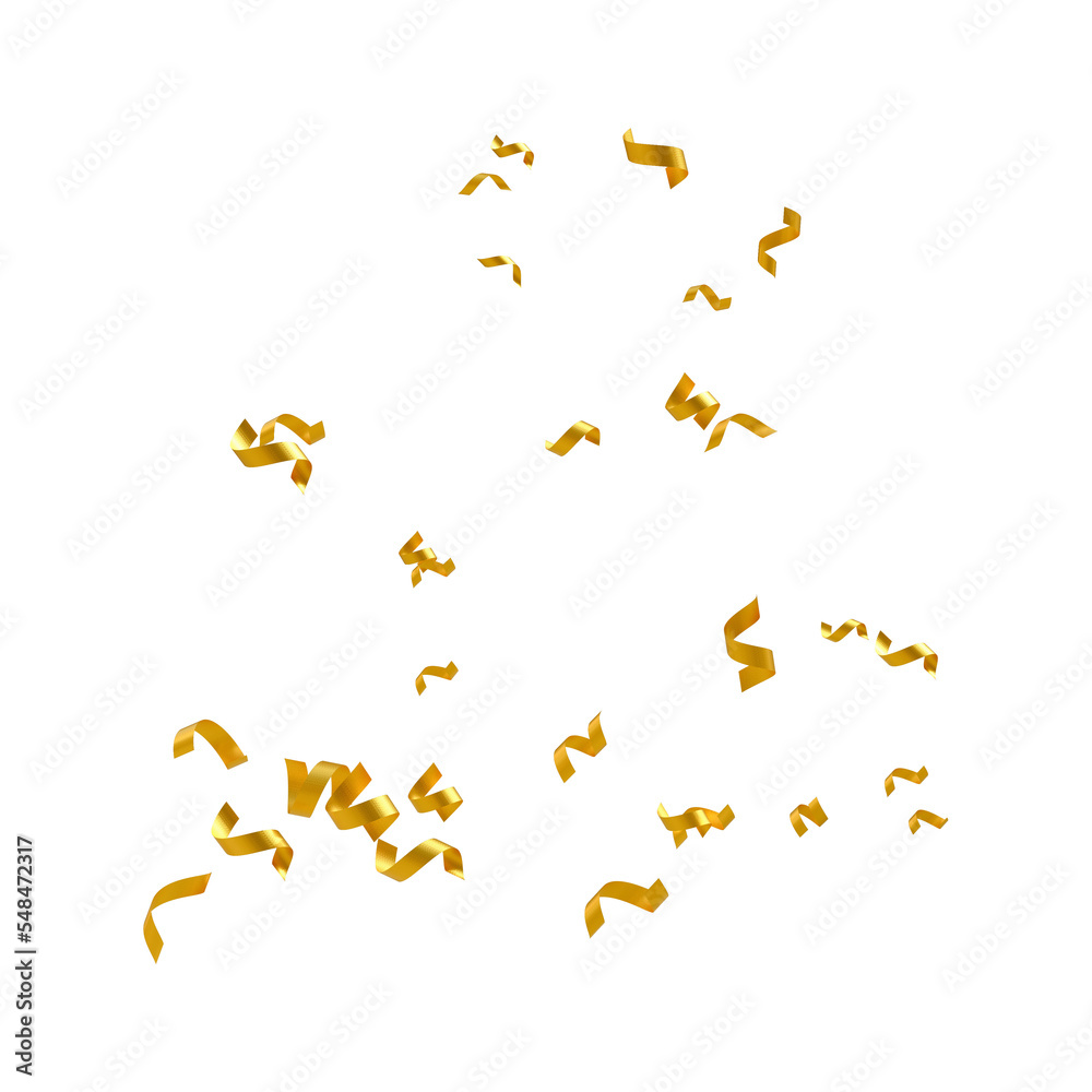 Floating gold confetti
