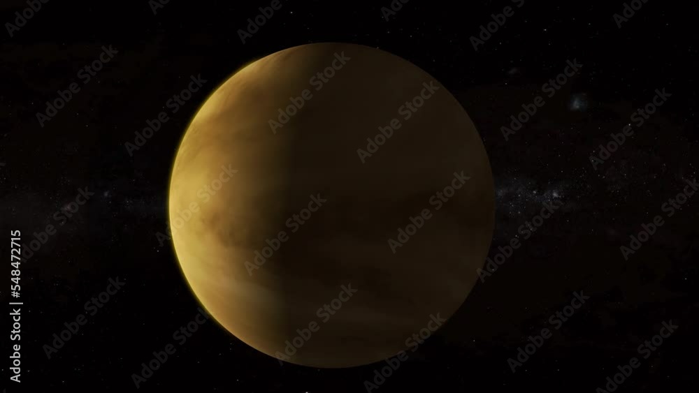3d Venus_atmosphere planet zoom in on space with star 3d Venus_atmosphere planet zoom in on space with star