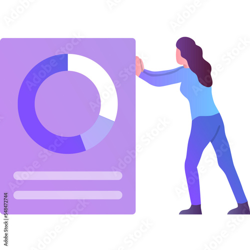 Wireframe icon vector woman work on app design